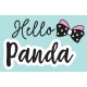 Sticker panda avec ballons