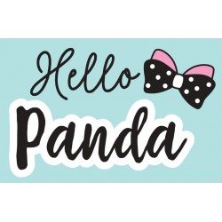 Sticker panda avec ballons