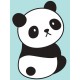 Sticker panda hello