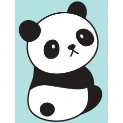 Sticker panda hello