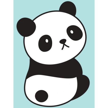 Sticker panda hello