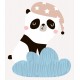 Sticker panda dans tasse cafe