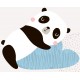 Sticker panda en famille