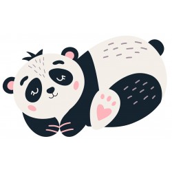 Sticker panda avec noeud papillon