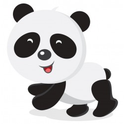Sticker petit bebe panda