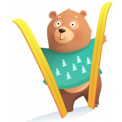 Sticker lapine a la neige