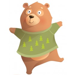 Sticker renard sous son arbre