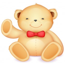 Sticker ourson avec son coeur