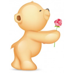 Sticker ourson avec noeud papillon