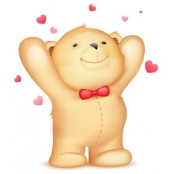Sticker ourson de dos