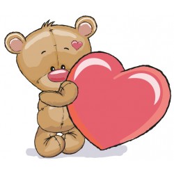 Sticker ourson fillette