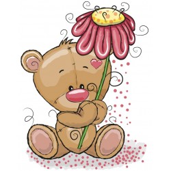 Sticker ourson peluche photographe