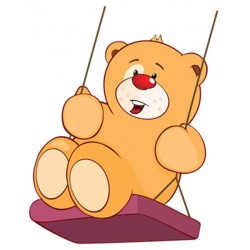 Sticker ourson en musique