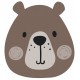 Sticker tete d'ourson lunette