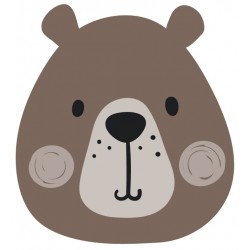 Sticker tete d'ourson lunette
