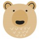 Sticker tete d'ourson marron