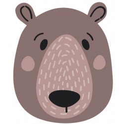 Sticker ours rose