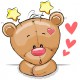 Sticker ourson avec etoile