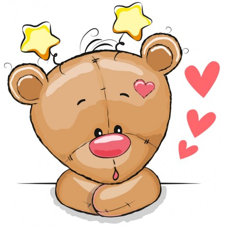 Sticker ourson avec etoile