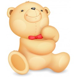 Sticker tete d'ours jaune