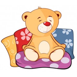 Sticker ours en pyjamas