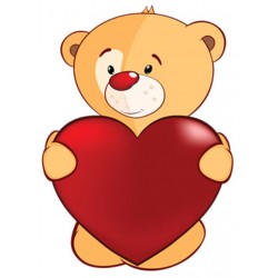 Sticker ours coussin