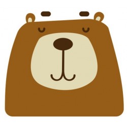 Sticker ours en lecture