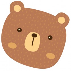 Sticker ourson brun