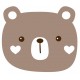 Sticker petit ourson brun