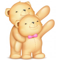 Sticker petit ours brin