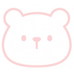 Sticker ours coeur bleu