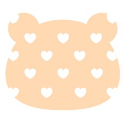 Sticker ours silouhette rose