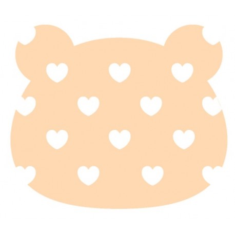 Sticker ours silouhette rose