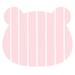 Sticker ours coeur orange