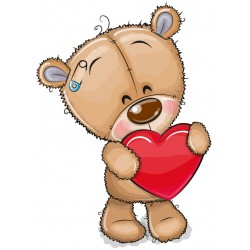 Sticker ours silouhette bleu