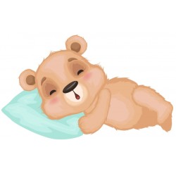 Sticker ours dort coeur