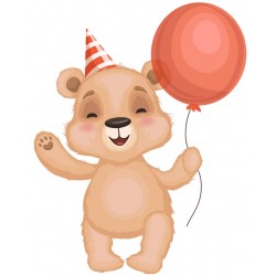 Sticker ours assis coucou