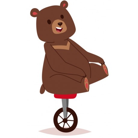 Sticker grand ours a pied