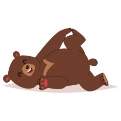 Sticker grand ours joue