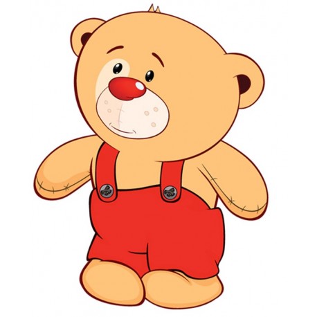 Sticker grand ours joue par terre