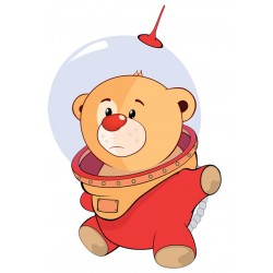 Sticker petit ours a la peche
