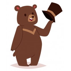 Sticker petit ours assis