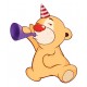 Sticker petit ourson attrape papillons