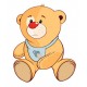Sticker petit ourson fete