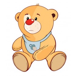 Sticker petit ourson fete