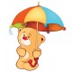 Sticker petit ourson bavoir