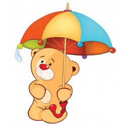 Sticker petit ourson bavoir