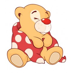 Sticker petit ourson parapluie