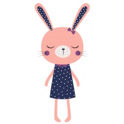 Sticker lapin rose