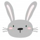Sticker petit lapin renifle